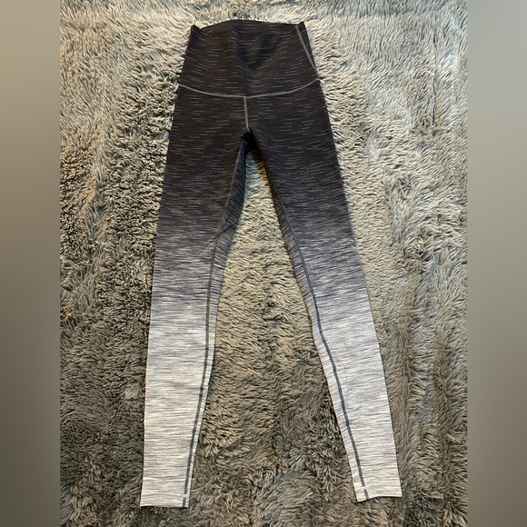 Lululemon Wunder Under Hi-Rise Ombre Space Dye Black Deep Coal Size 8 - Picture 2 of 7